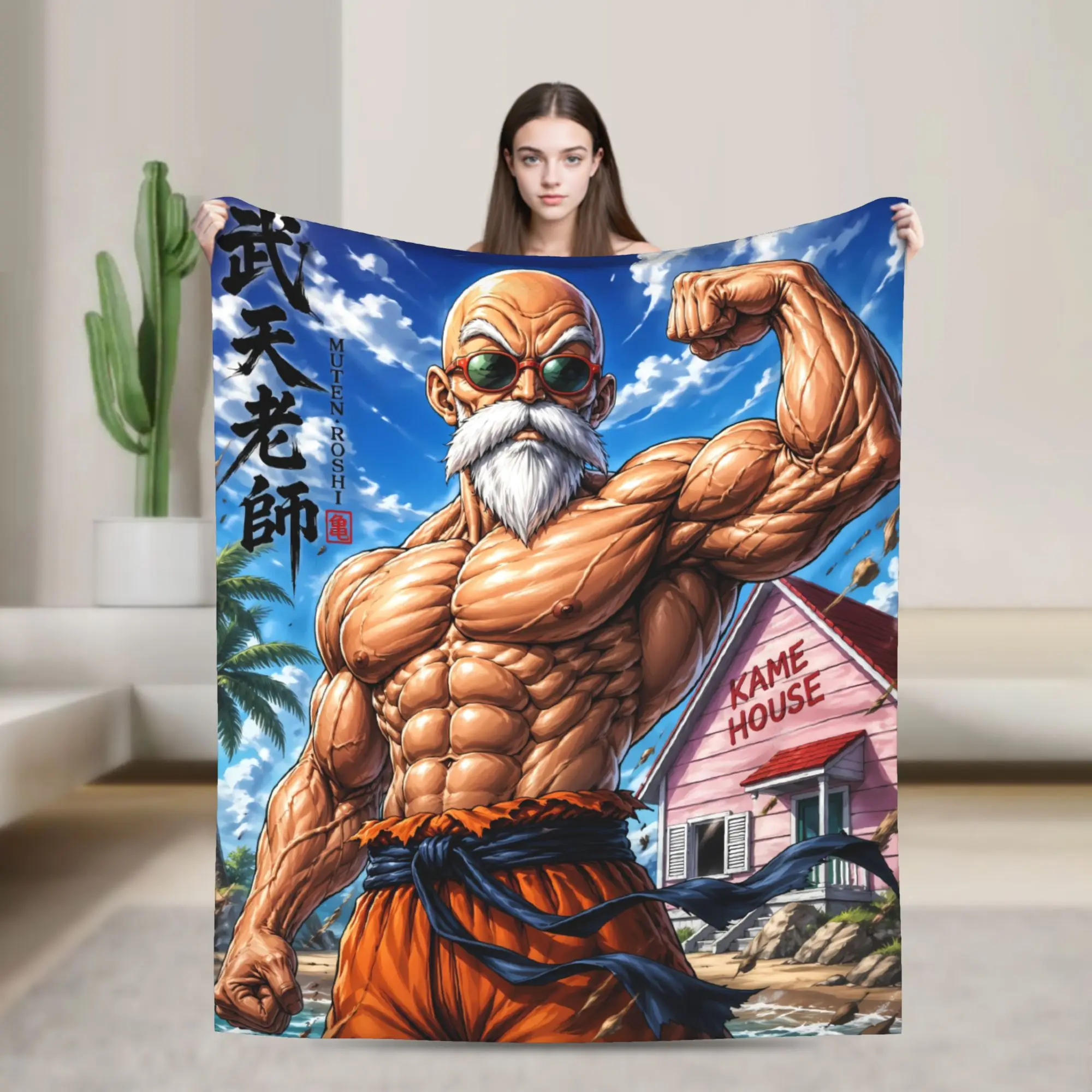 New Anime Dragon Ball Master Roshi Blankets Quality Warm Soft  Bedding Throws Autumn Kids Adult Outdoor Funny Bedspread
