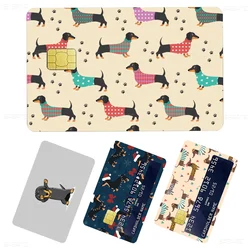 Cute Dachshund Dog Various Anime Bank Credit Cards Bus Pass Stickers Cool Decoration Waterproof Stickers Collection Toys Gifts