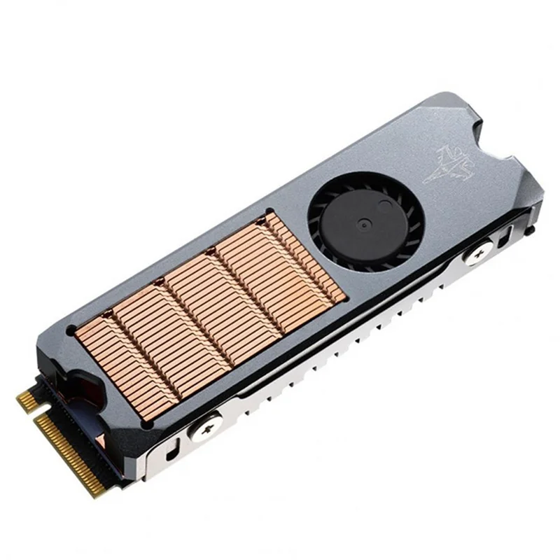 

【B74A】Hard Disk Heat Sink Metal PWM Cooling Fan SSD Radiator Temperature Control Thermal Pad For M. 2 SSD