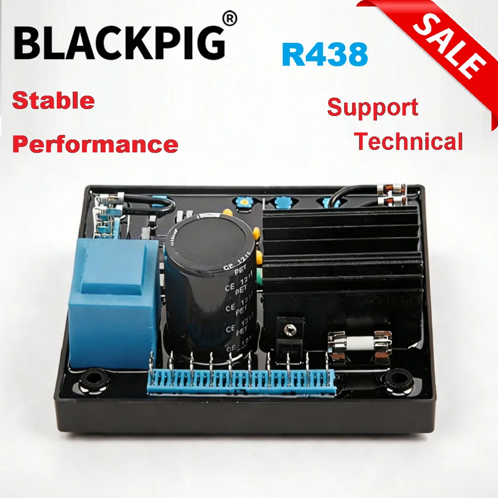 Blue Transformer R438 AVR Generator Automatic Voltage Regulator Stabilizer Circuit Board For 100KW Leroy Somer Generator Parts