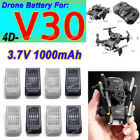 20Pcs Original 4D-V30 Mini Drone Battery 3.7V 1000MAh For 4DRC V30 RC Quadcopter Battery Replacement V30 Accessory Parts