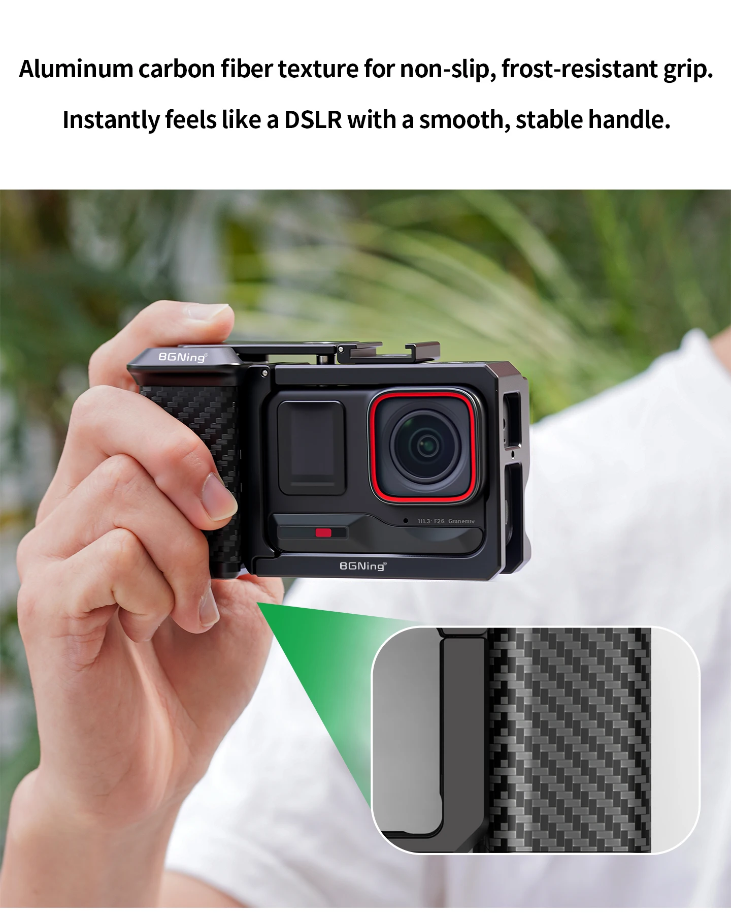 Essentieller Handgriff für Insta360 Ace Pro 2 Magnetischer Schnellwechseladapter Street Vlog Fotografie Kamerakäfig Zubehör – Detail 9