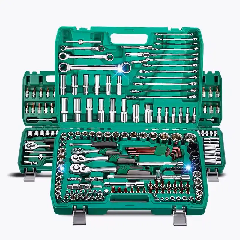 

151 Pcs Professional S2 Bit Chrome Vanadium Ratchet Socket Wrench Set Complete OEM Customizable Hand Tools Car Repair Tool Kit