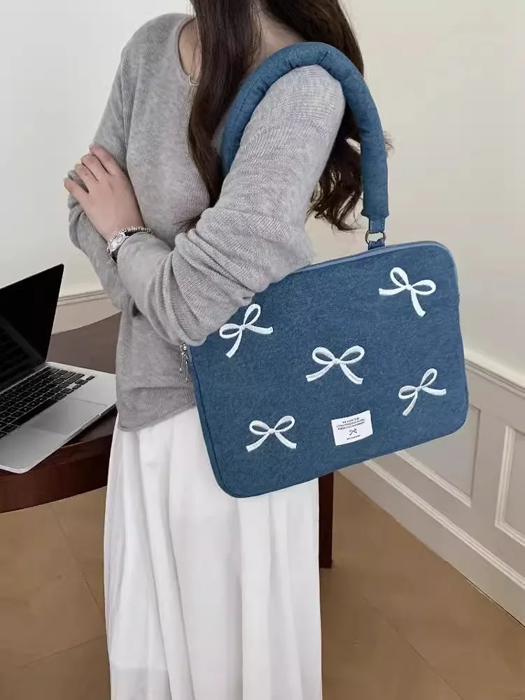 กระเป๋าแล็ปท็อปน้ำหนักเบา13.3 14นิ้วสำหรับ MacBook Air13.6 15 Pro16 Dell huawe Xiaomi Samsung15.6กระเป๋าสะพายไหล่ข้างเดียว