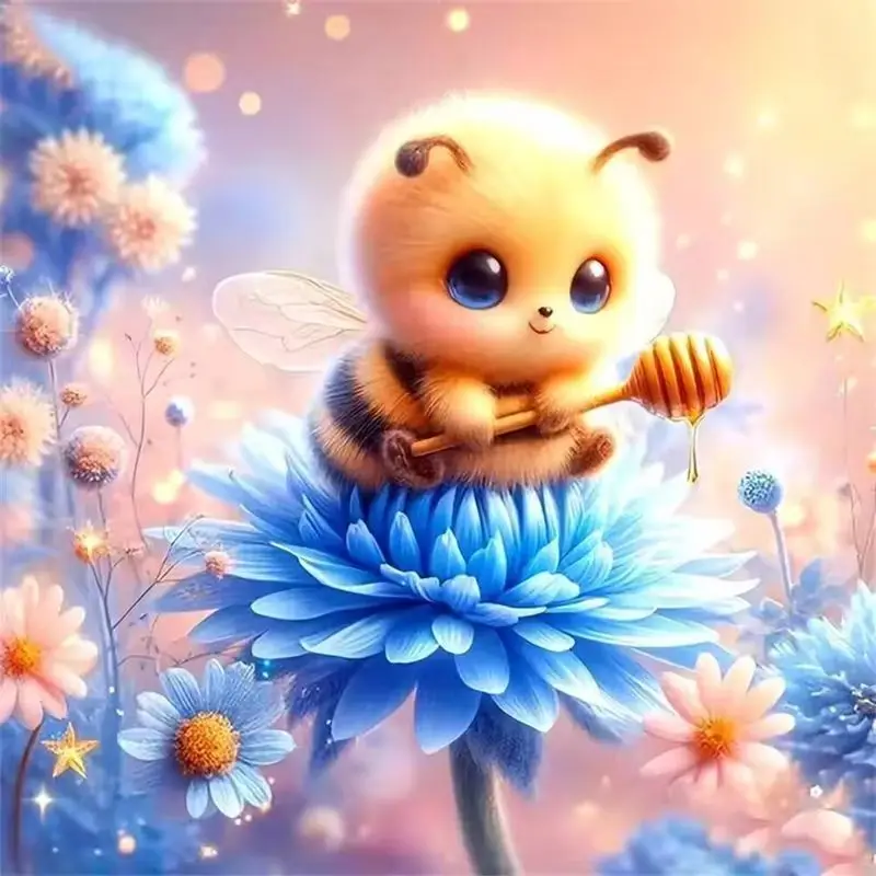 

CHENISTORY 5D DIY Diamond Painting Bee Craft Kit Diamond Embroidery Animal Cross Stitch Mosaic Home Decor Gift