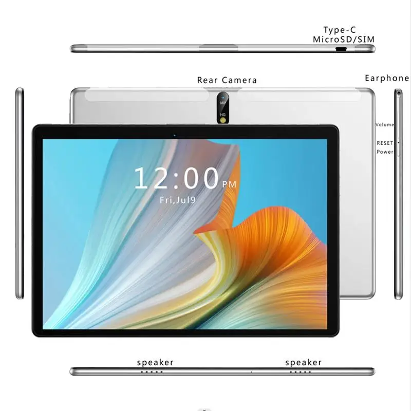 Imagem -03 - Tablet pc Android 12 Dual Sim Novos Tablets Chamada Telefônica 3g Octa Core Wi-fi Bluetooth 4gb Mais 64gb 101