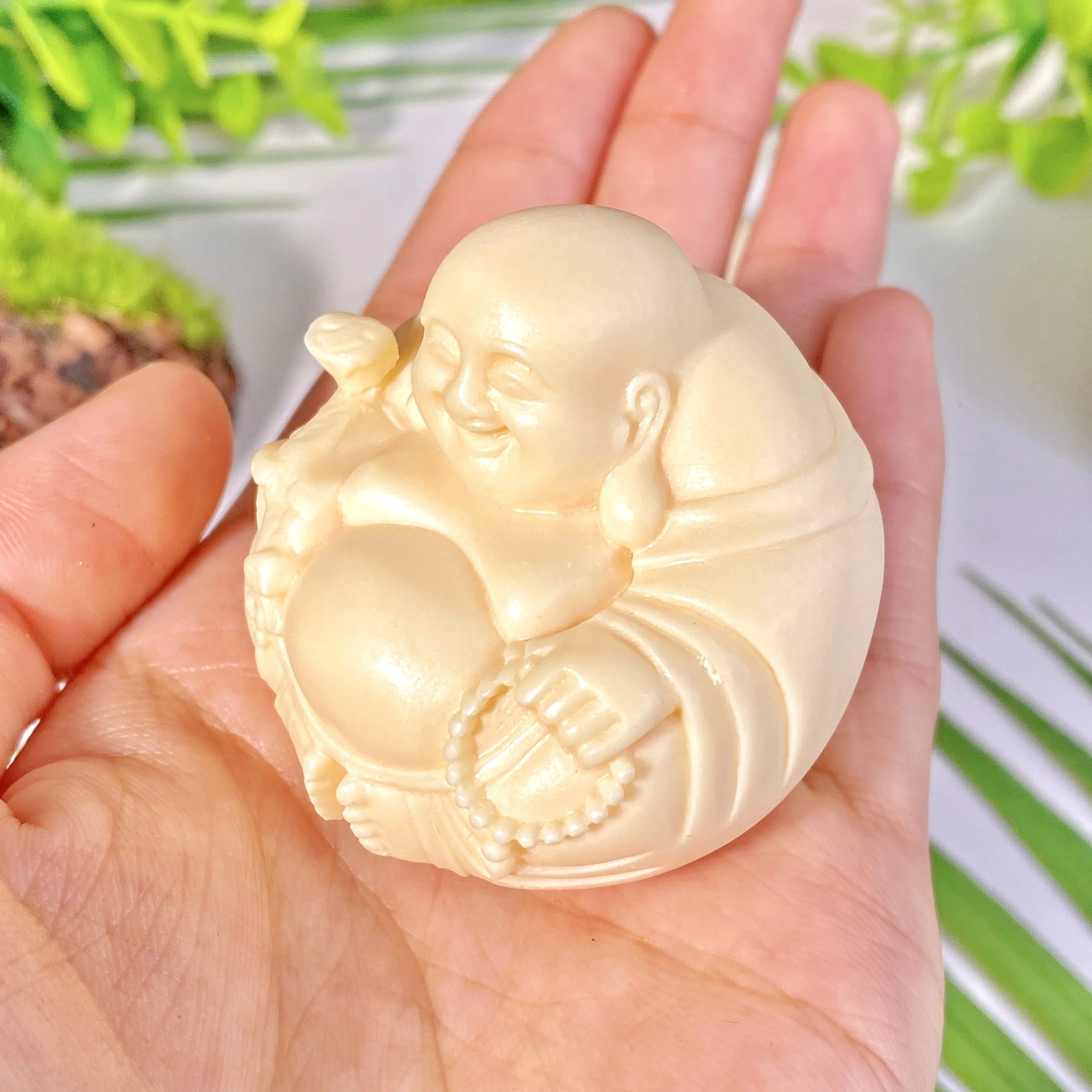1PC High Quality Ivory Nut Buddha Carving Natural Crystal Carving,Tagua,Gemstone Jewelry,Glitter, Healing Crystal, Birthday Gift