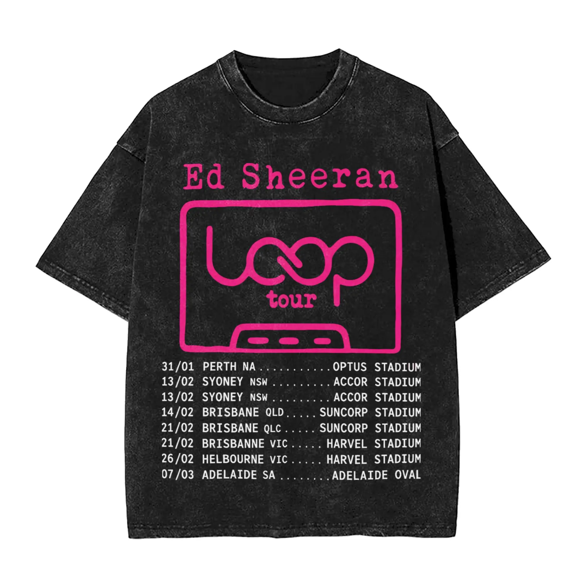 

Eds Sheerans Co-ops Live Tour T Shirt Fashion T Shirts Short Sleeve Street Style Cotton Breathable Oversized Top Tees
