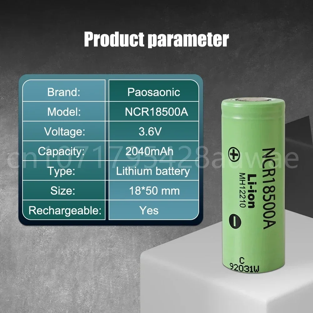 The NCR18500A 3.6V 2040mah Lithium Battery Is Rechargeable and Can Be Used To Assemble Power Batteries for Electric Vehicles