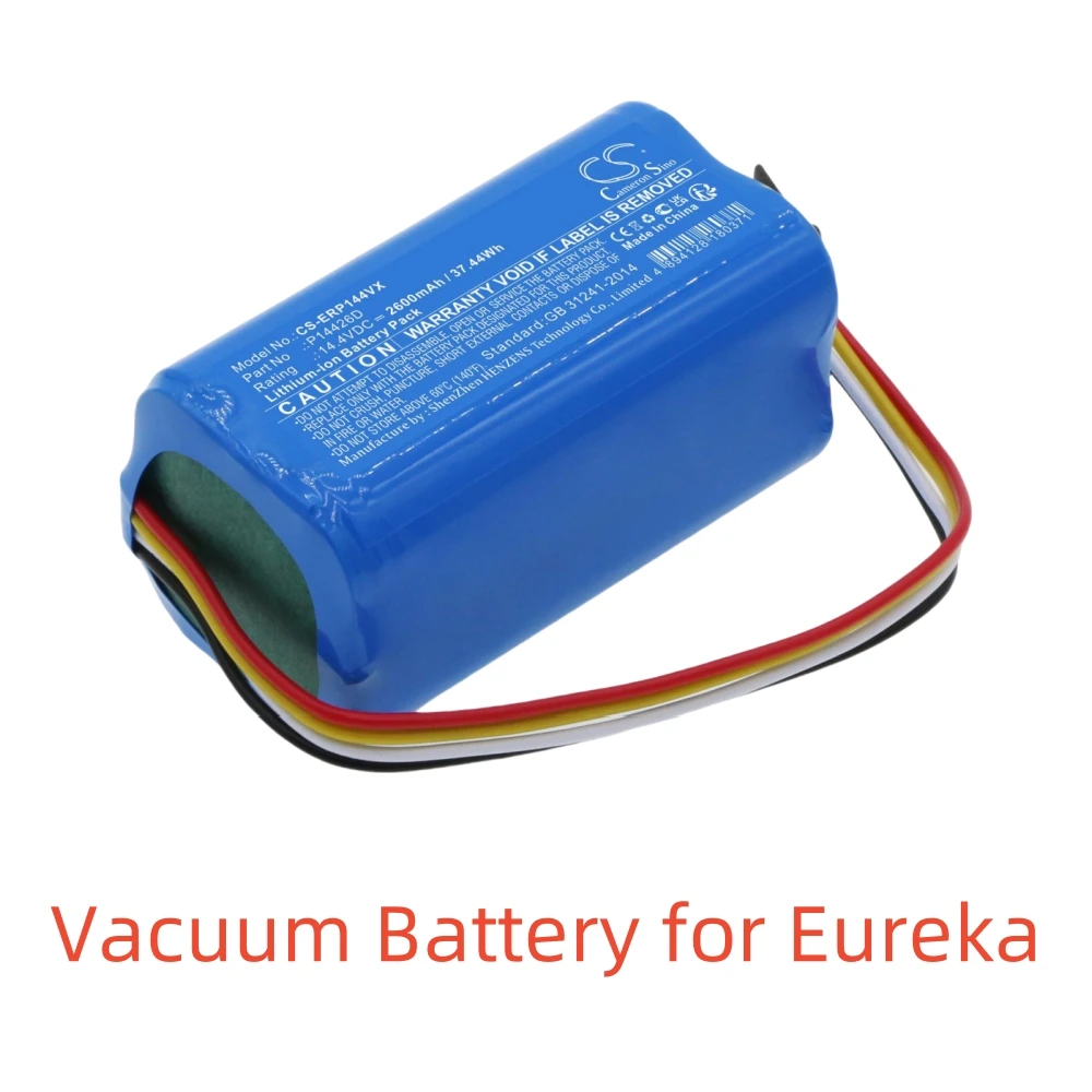 Li-ion Vacuum Battery for Eureka,14.4V,2600mAh,Groove Robot Vacuum,P14426D