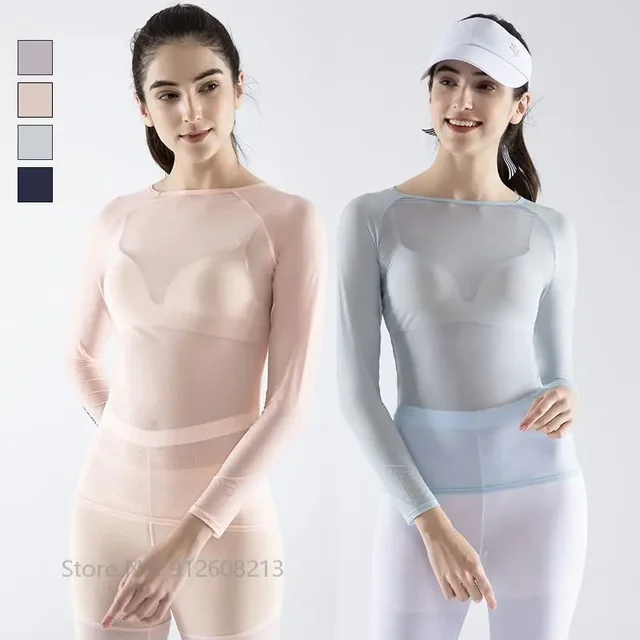 Swan Love Golf kobiety topy koszulka sportowa panie słońce chronione lodowy jedwab koszulka golfowa Skinny chłodzenie bielizna Anti-UV topy Slim