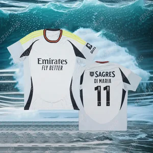 2024-25 القميص الثالث بنفيكا دي ماريا # 11 قميص تدريب لعبة قميص كرة قدم سريع الجفاف للأطفال الكبار صيفي التمرين تي شيرت أفضل 6 جاكيتات بنفيكا مبيعا - رقم 5