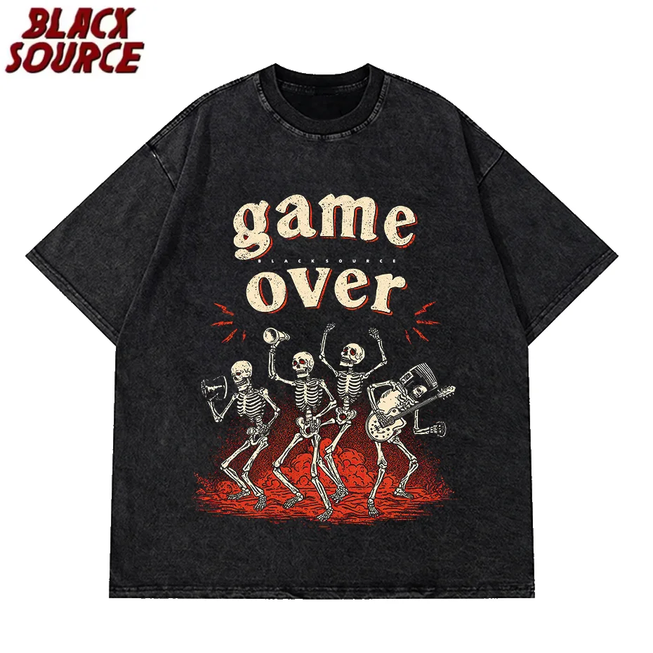 T0219 المملكة تعال التسليم شاشة الموت تي شيرت الهبي تي شيرت قصير الأكمام بلايز الجمالية الصيف عادية س الرقبة