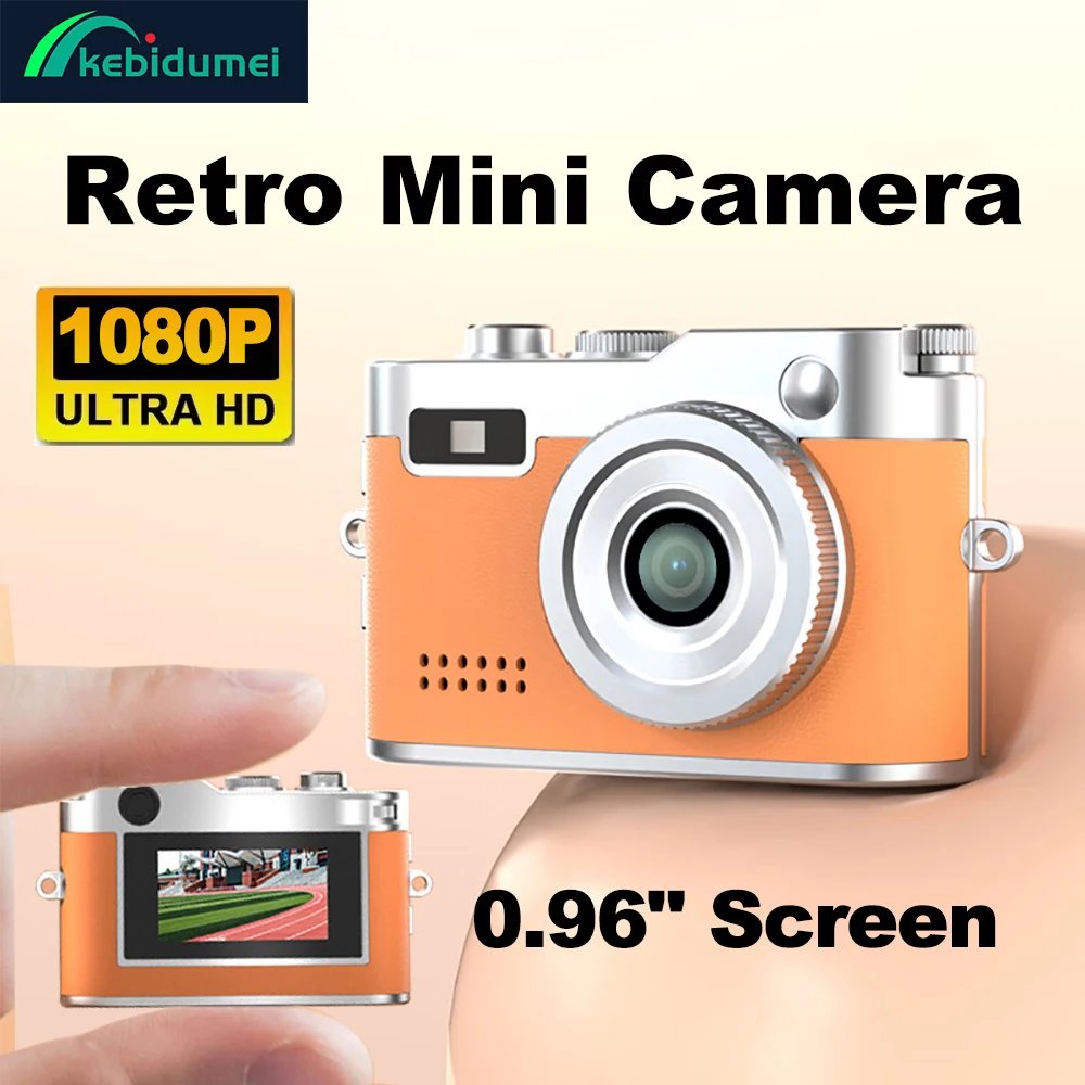 Kebidumei كاميرا ريترو صغيرة CDD كاميرا رقمية HD السفر في الهواء الطلق صور كاميرا الحرم الجامعي للأطفال مع شاشة 0.96 بوصة كاميرا فيديو محمولة