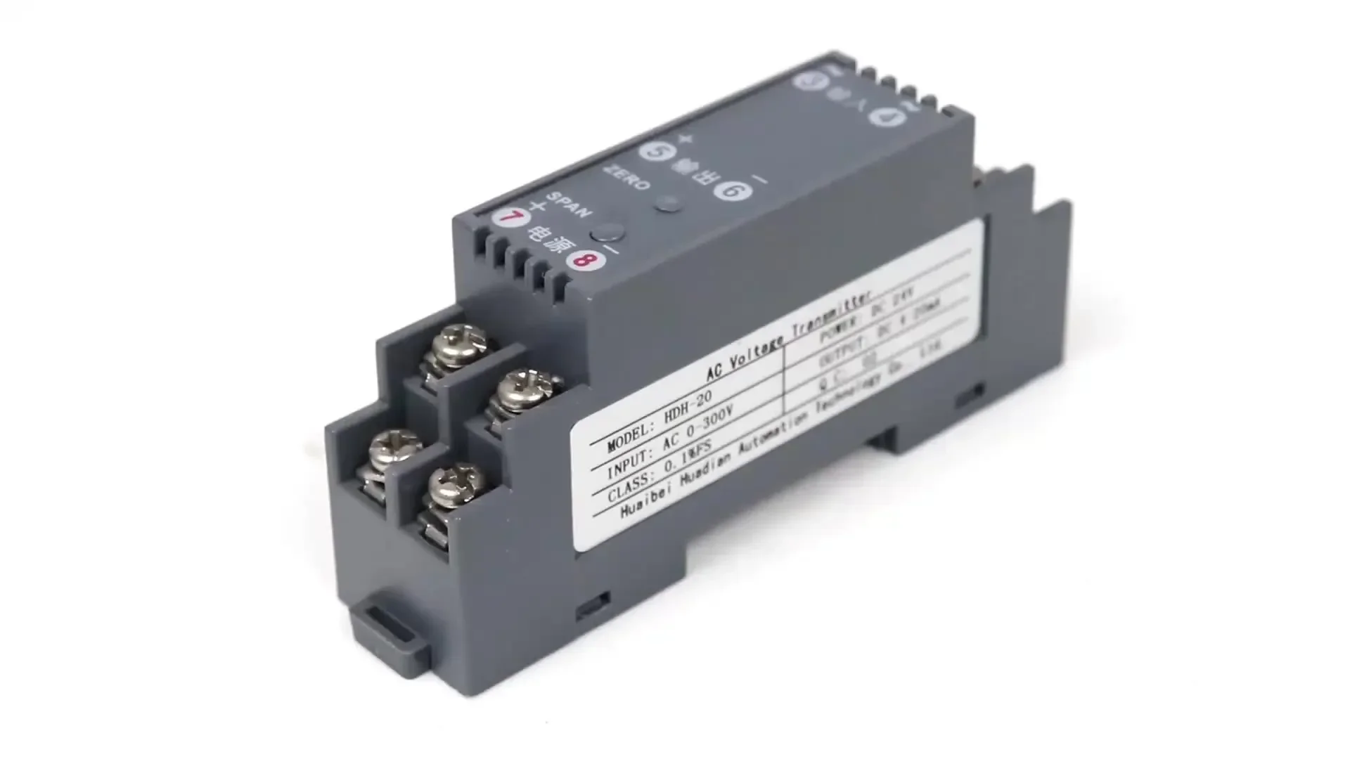High Voltage 0-300V DC Current Voltage Transducer 4-20mA Output