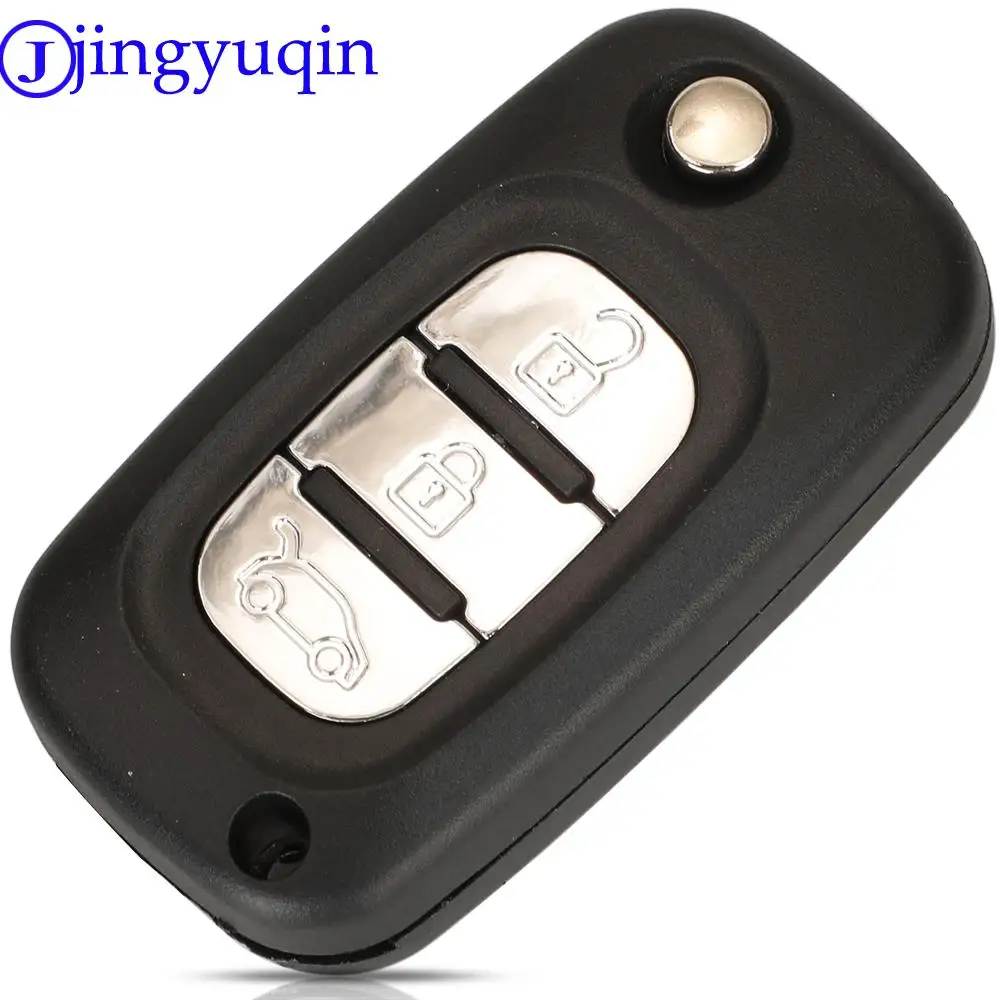 Jingyuqin-Clé télécommande à 3 boutons pour voiture, transpondeur ID46/PCF7941, 451 MHz, pour Mercedes-Benz Smart Fortwo 434