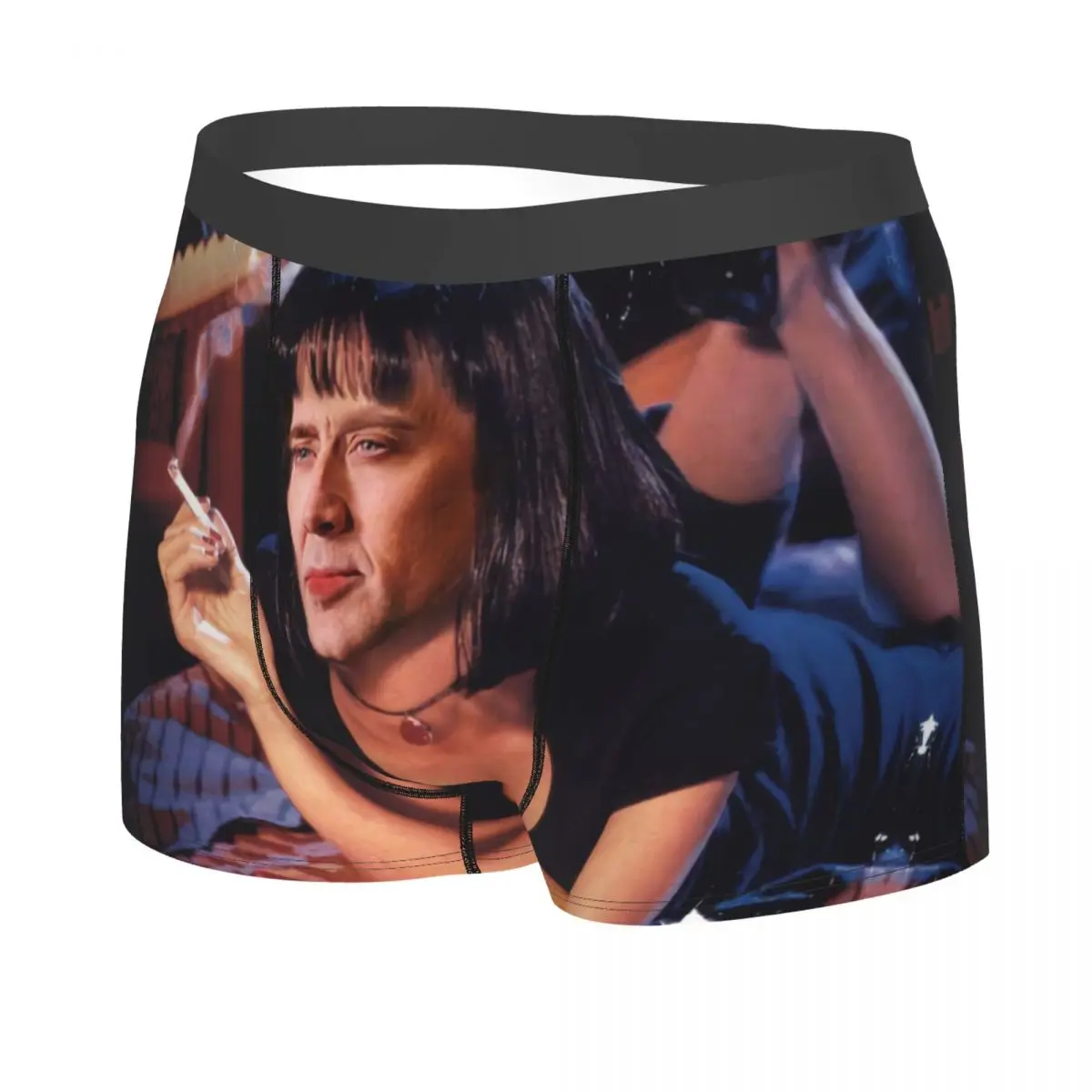 Custom Nicolas Cage Pulp Fiction Meme Boxer Shorts For Homme 3D Print Male Underwear Panties Briefs Stretch Underpants