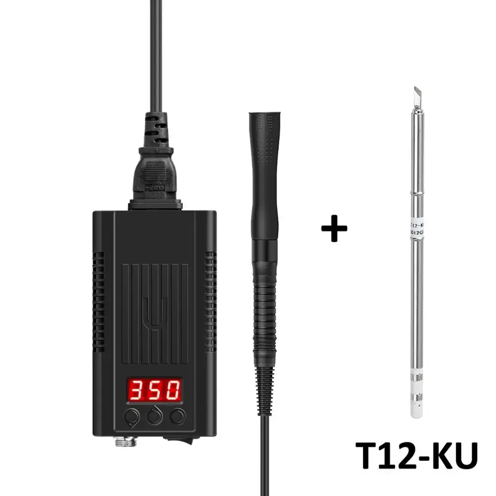 YOUYUE-Mini Estação De Solda Digital Portátil com Cabo De Ferro De Solda T12 Pontas De Solda, Alta Qualidade, 75W, 110V, 220V, EU, US, 305