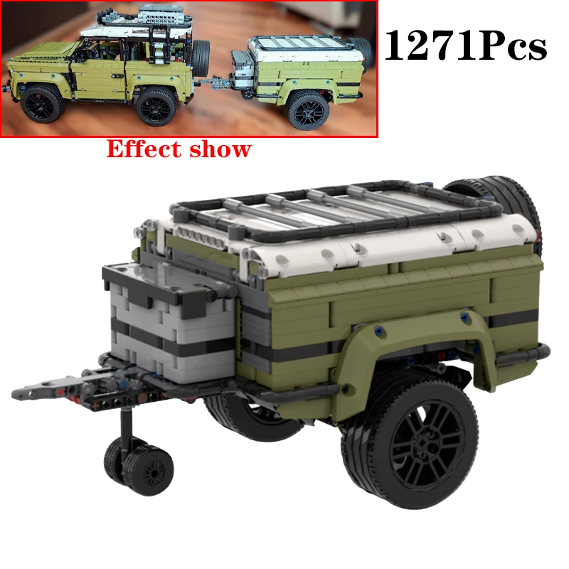MOC Creatieve Camping Off-Road Trailer voor 42110 Modulaire Bouwstenen Model DIY Educatief Montage Bricks Speelgoed Voor Jongens Geschenken