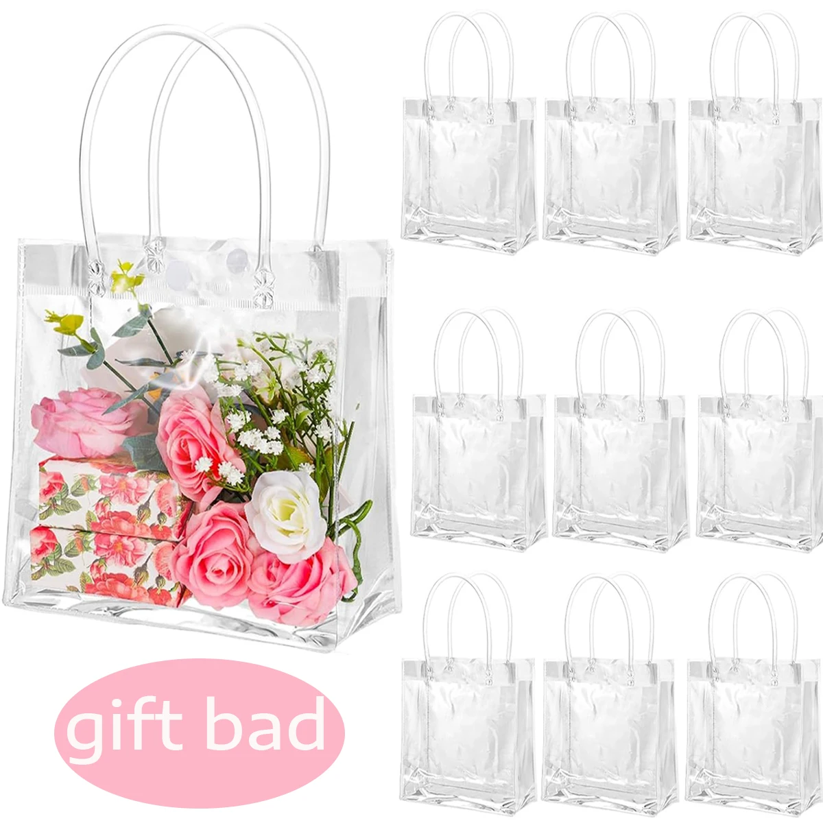 20/12pcs gift bag, christmas halloween, holiday gifts, birthday, valentine's day, wedding, class, gback to school, clear pvc bag