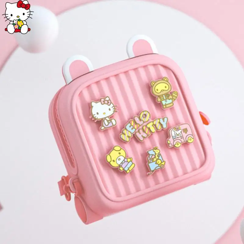 

Детский школьный рюкзак Sanrios с милым рисунком «Hello Kitty», красивый рюкзак для мужчин и женщин, детский рюкзак, модный праздничный подарок