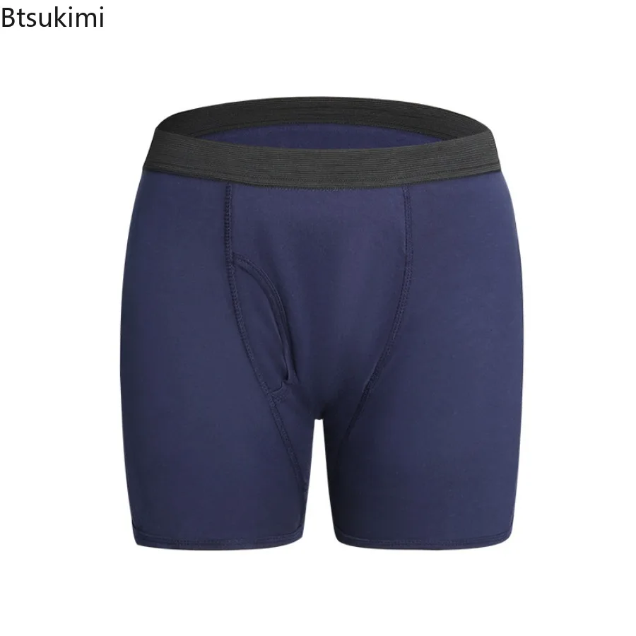Men's Leak Proof Underwear Cotton Sports Soft Fit Shorts Underpants Solid Briefs Family Boxershorts Sexy Stretch Male Underwear