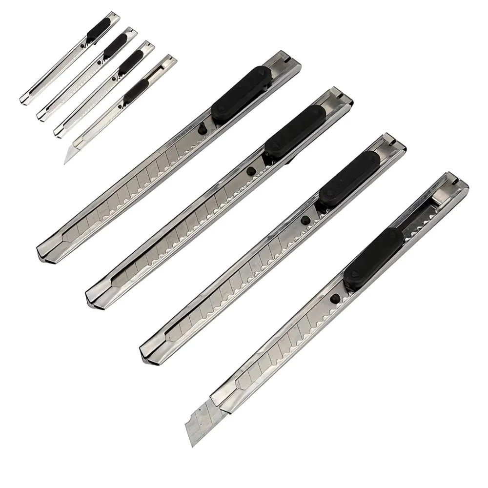 سكين أداة يدوية معدنية سكين مكتب قابل للسحب للاستخدام المنزلي اللوازم المكتبية اللوازم المدرسية