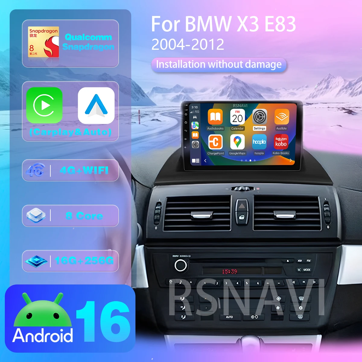 Android 16 Carplay Auto Car Radio Player For Bayerische Motoren Werke BMW X3 E53 X5 M5 E83 2003 - 2011 Ships in 24 hours
