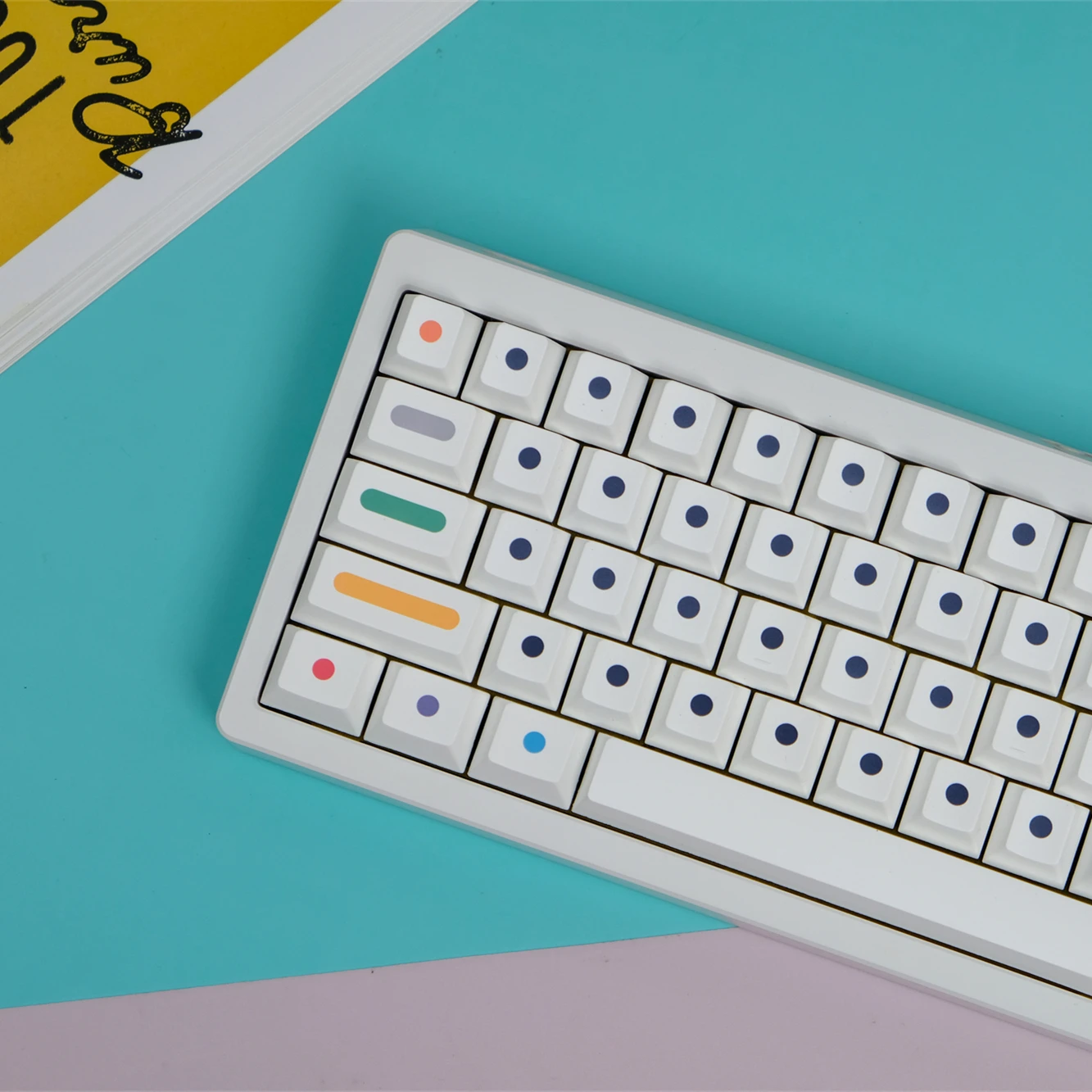 PBT Keycap GMK Dots Keycaps Cherry Profile Dye Sublimation Key Caps 133 Keys For MX Keyboard 65% 75% Anne GH60 Wooting