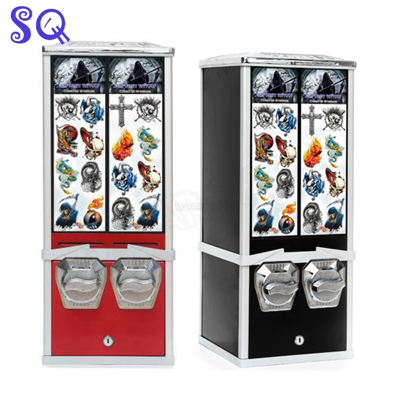 Mini Arcade GumBall Tattoo Stickers Toy Coin Collector Coin Acceptor Mechanism Vending Machine