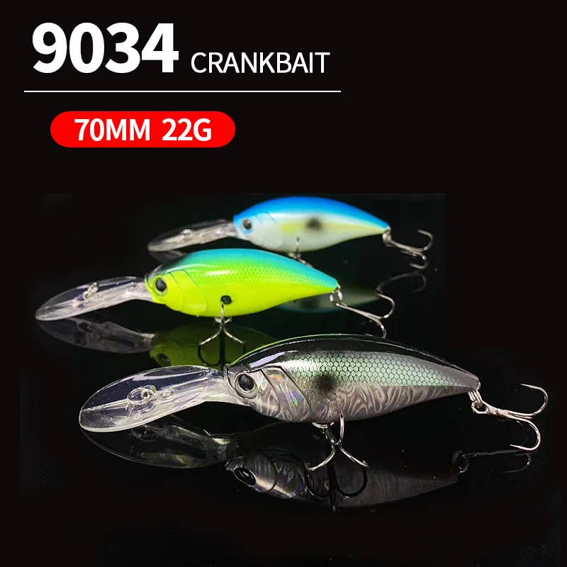 

22g 70mm Floating Crankbaits Fishing Lures Deep Diving Artificial Baits Wobblers for Freshwater Bass Plastic Swimbait Equipment