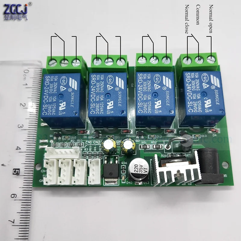 4 ways touch relay board 12V 24V four channels normal open normal close relay module