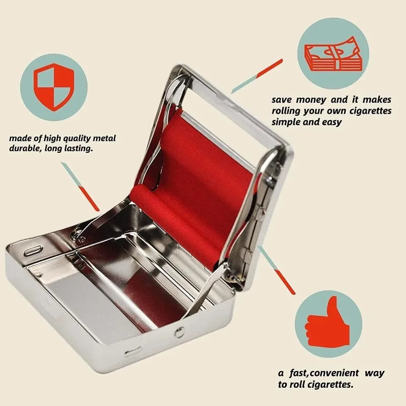 Automatic Cigarette Rolling Machine Rolling Machine Rolling Paper Cigarette Maker 70MM Tobacco Roller Box Case Tobacco Smoking - view 4