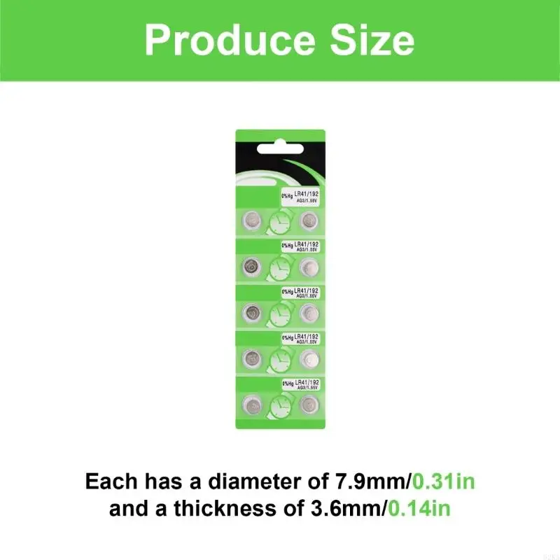 62KA 10/20 피스 LR41 AG3 알칼리성 버튼 셀은 시계 계산기에 적합합니다.