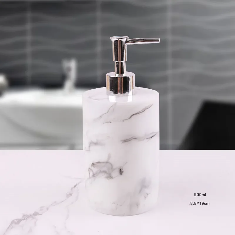 Bathroom Accessories 500ML Resin Emulsion Bottles Creative Latex  Liquid Soap Dispensers Set Home Decoration