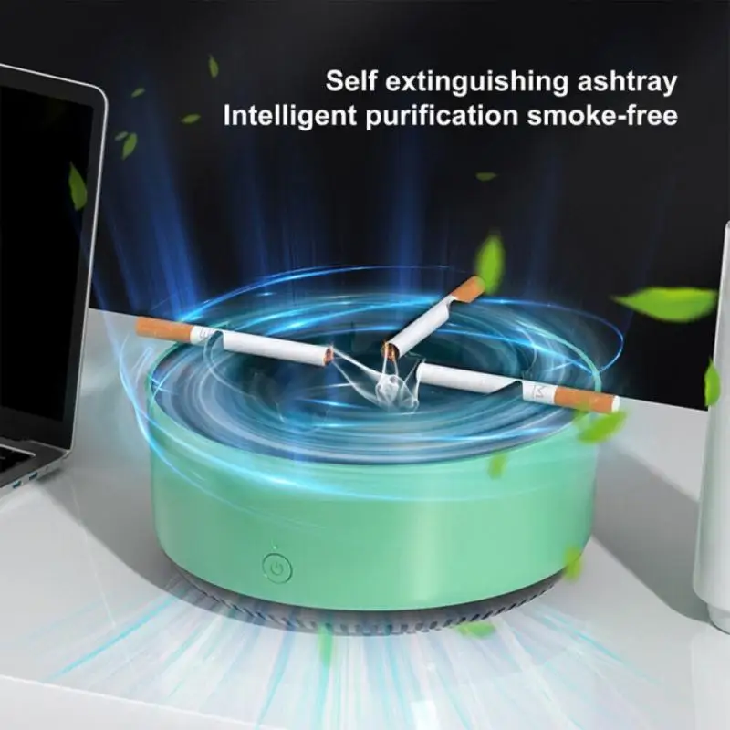 Smart Ashtray Self Extinguishing Smokeless Purifier Desktop Negative Ion Air Purifier Low Noise Car Bedroom Aromatherapy Machine