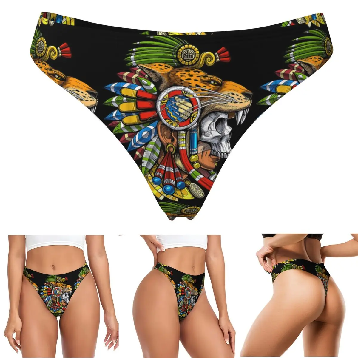 mascara-de-guerreiro-jaguar-com-cranio-asteca-mascara-asteca-da-mitologia-maya-calcinhas-g-string-respiraveis-para-mulheres-tanga-confortavel