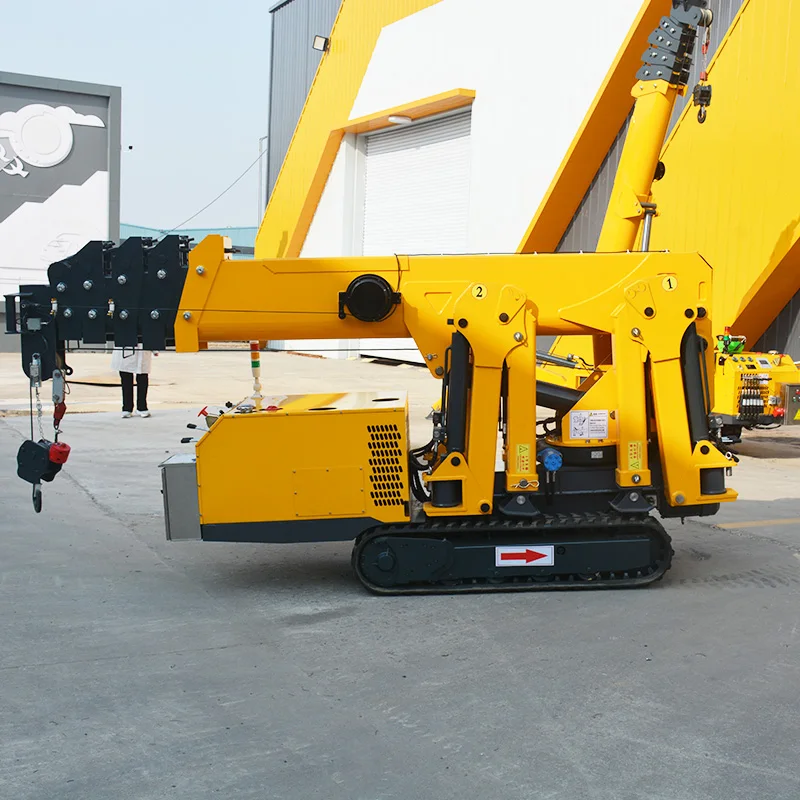 3Ton 8 Ton  Electric Spider Crawler Crane Man Basket Fly Jib Construction Machinery Spider Crane For Narrow Space And Indoor Use