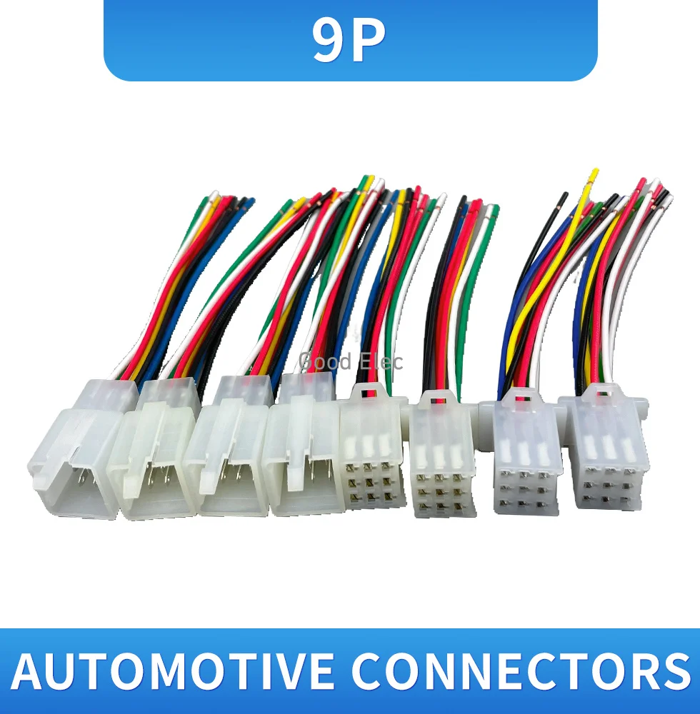 10 sets of 2.8mm 9p automotive 2.8-liter connectors,10cm male and female cable terminal plug accessories with wires,suitable f