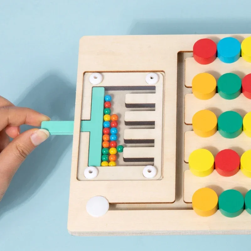 Puzzle Montessori in legno abbinati ai colori Giocattoli per l'apprendimento prescolare Rompicapo abbinato Gioco di logica per bambini 3 4 5 6 7 anni