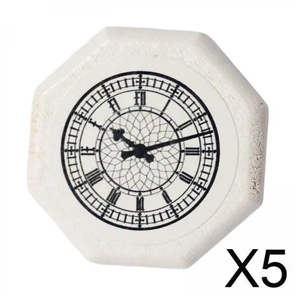 

Miniature Furniture 1 12 Scale Clock White Wall Dollhouse Decoration Accessory for Kids Playhouse