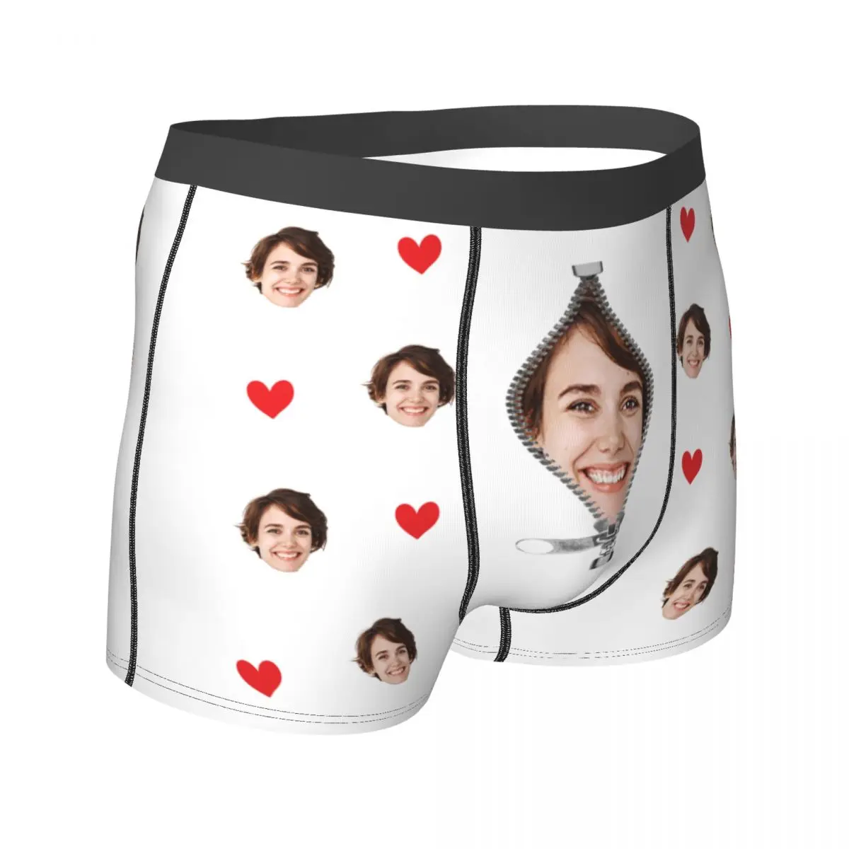 Men\'s Christmas Custom Boxer Briefs Shorts Panties Polyester Underwear Male Sexy S-XXL Personalized Underpants Lover Gift