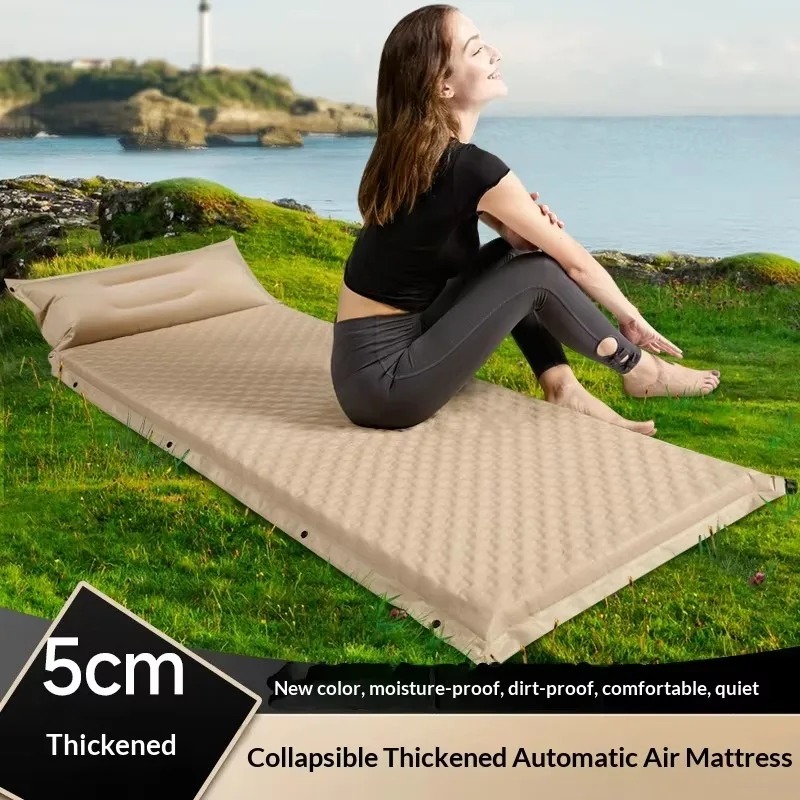 Airo High Quality Self-inflating Mattress Outdoor Camping Portable Air Bed Household Floor Sleeping Pad Moisture-proof Anti-slip
