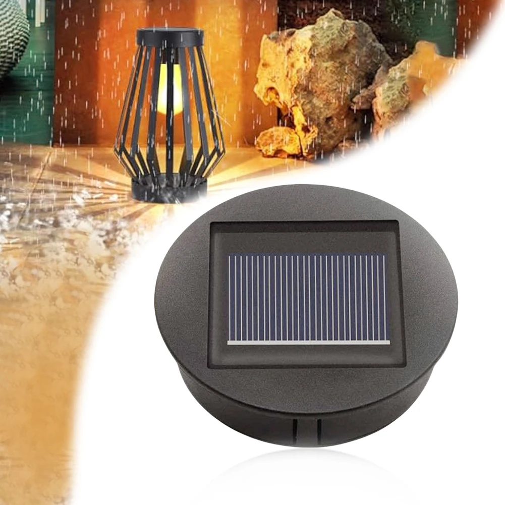 Solar Lamp Base with LED Bulb Solar Lights Replacement Anto On & Off Atmosphere Decorate Light Holder for Outdoor Garden