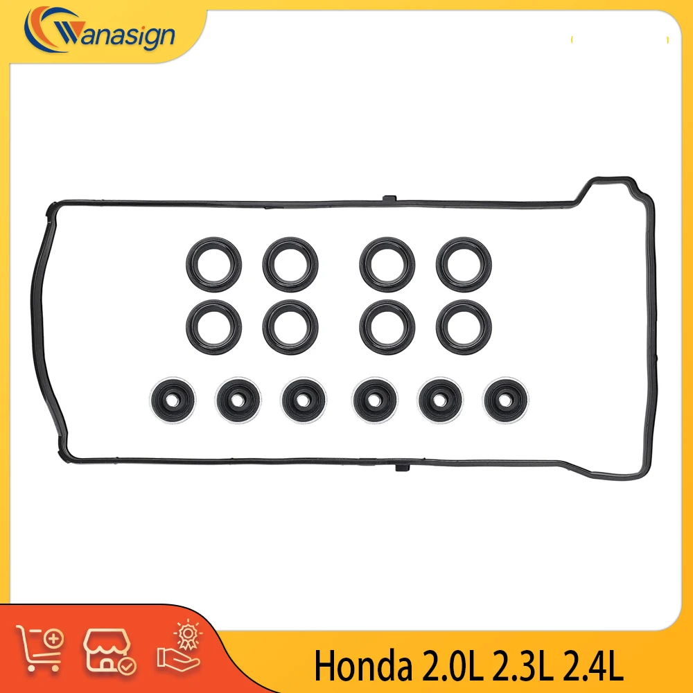 Комплект прокладок крышки клапана двигателя подходит для 2,0 2,3 2,4 л для Honda Accord Civic CR-V Element Crosstour Acura CSX ILX RDX 2,0 л 2,3 л 2,4 л