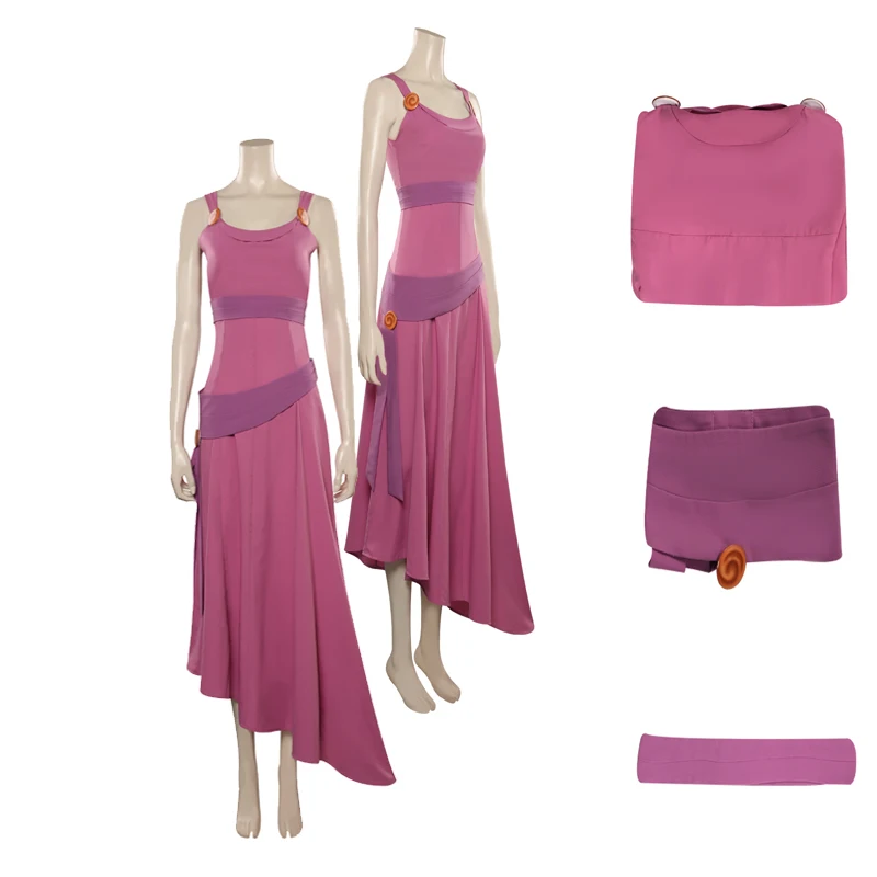 Anime Megara Cosplay Vrouwen Kostuum Voor Meisjes Lolita Jurk Fantasia Halloween Carnaval Feest Vrouwelijke Rol Vermomming Kleding