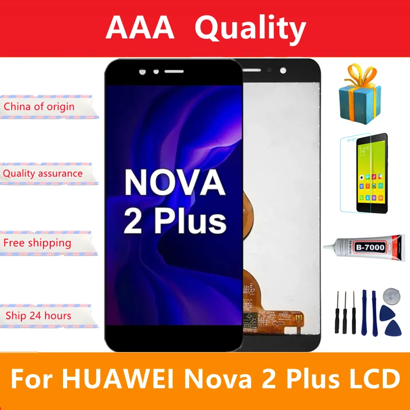 

5.5"; Original DIsplay For Huawei Nova 2 Plus BAC-L23 BAC-L21 LCD Touch Screen Assembly Digitizer with Frame For Nova 2 Plus LCD