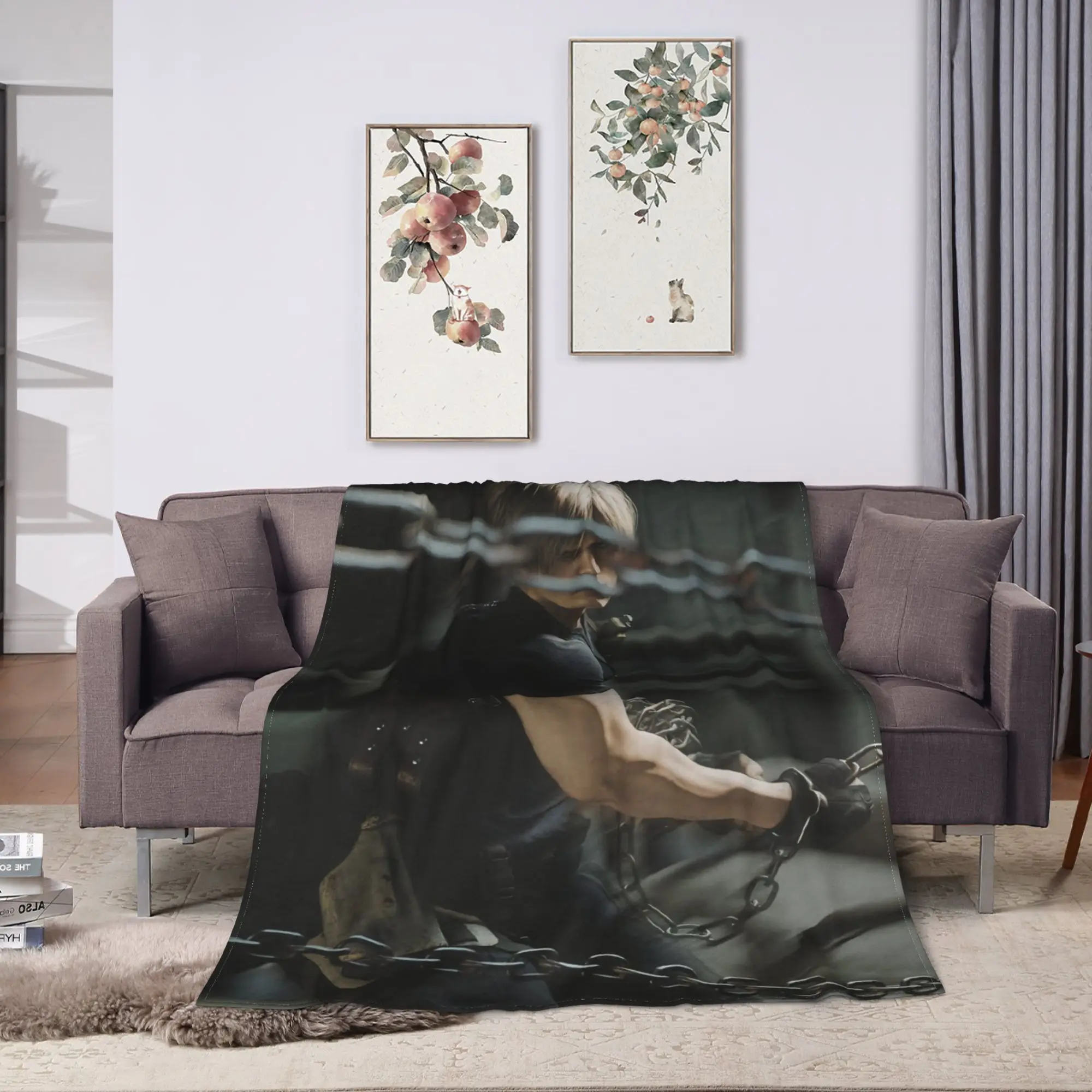 Leon Kennedy Blankets Quality Warm Soft  Bedding Throws Spring Travel Car Living Room Aesthetic Bedspread