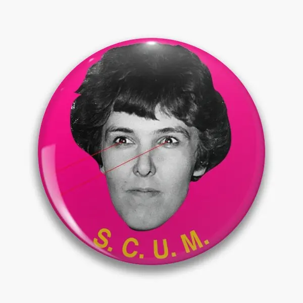 Valerie Solanas S C U M  Soft Button Pin Cartoon Lapel Pin Collar Funny Metal Jewelry Clothes Creative Women Gift Lover Badge