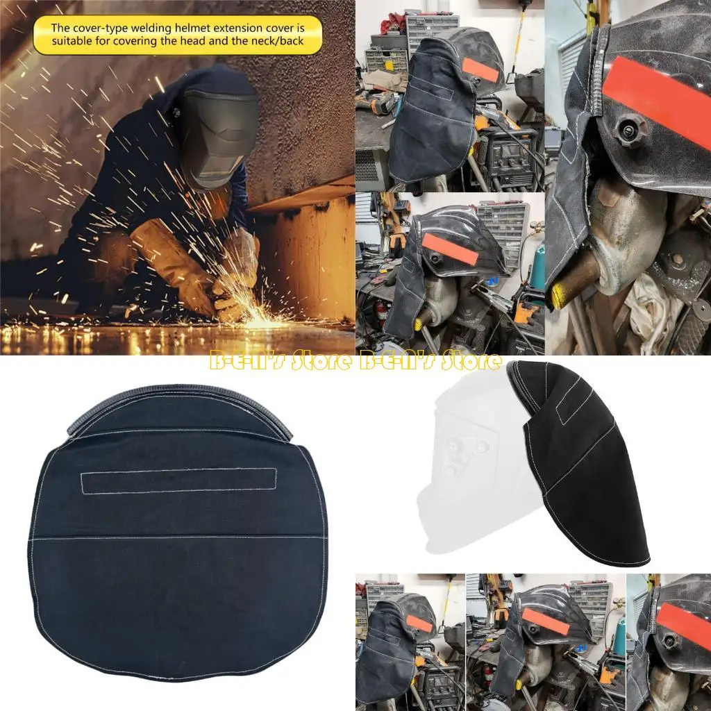 

Y1AD Профессиональный сварочный колпачок с расширенной защитной зоной, кожаный тканевый чехол для сварочной маски, зажим с